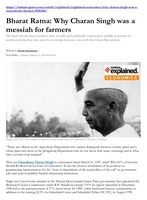 Indian Express Why CS was the farmers messiah