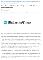 Hindustan Times, Bharat Ratna to CCS honour to farmers